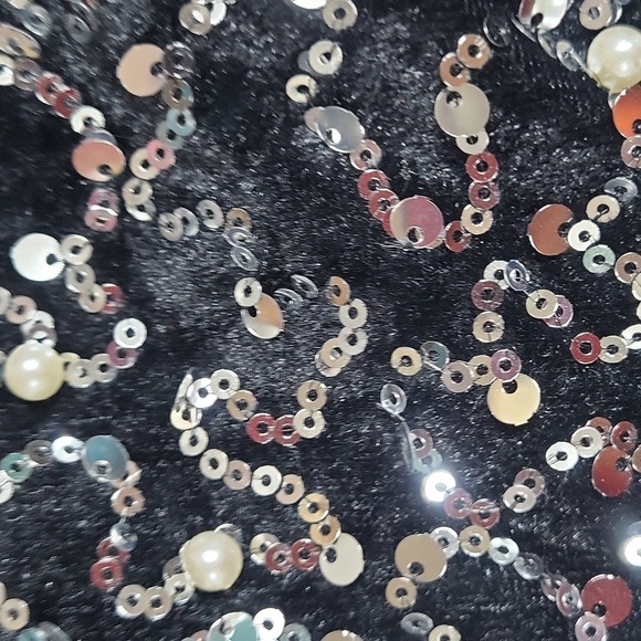 Alex & Sophia Beaded and pearl crop top XS NWT - Picture 4 of 5